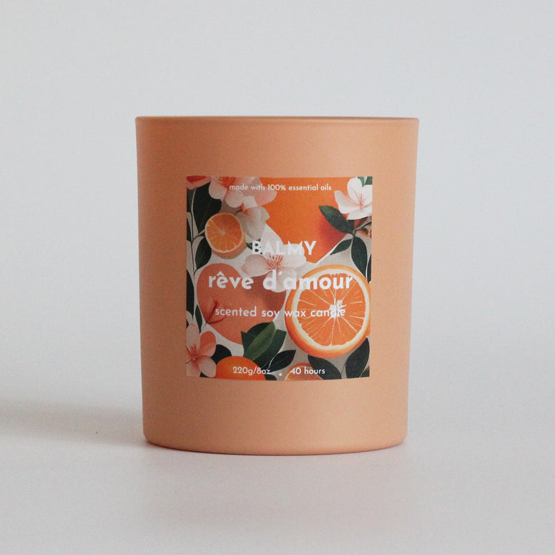 Rêve D'amour scented candle - neroli & rose geranium