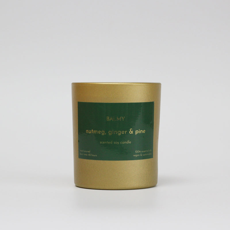 Nutmeg, ginger & pine candle