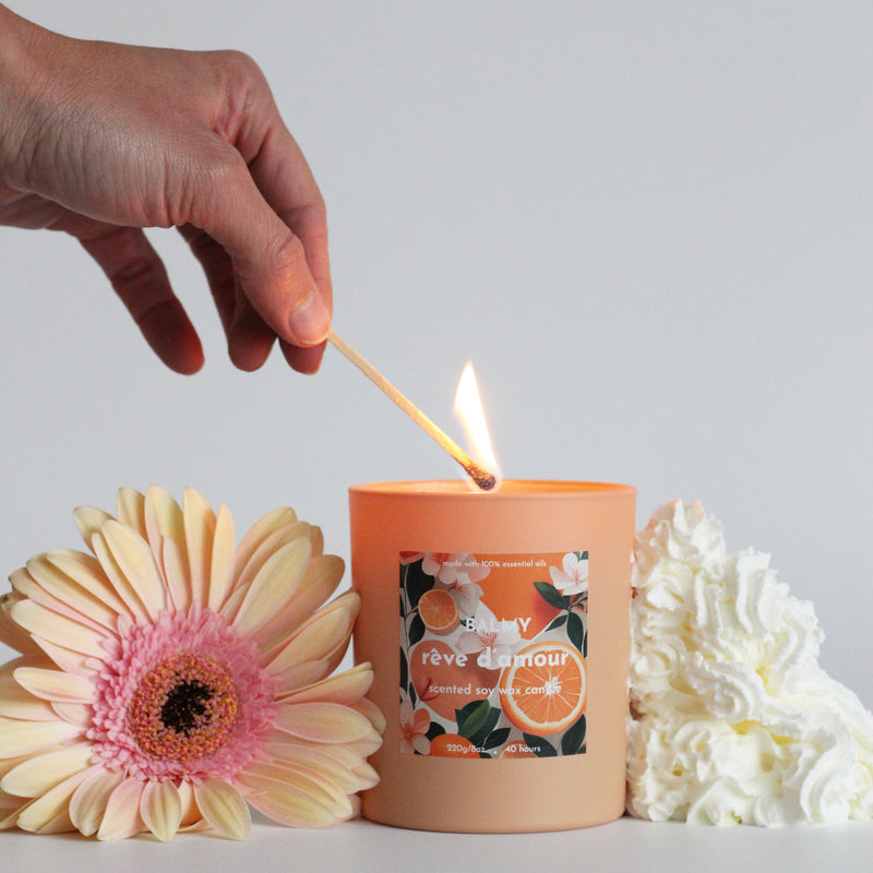 Rêve D'amour scented candle - neroli & rose geranium